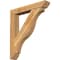 Ekena Millwork Funston Slat Rough Sawn Bracket w/ Offset Brace, Western Red Cedar, 6"W x 34"D x 38"H BKT0604X34X38FST06RWR - alternate 1